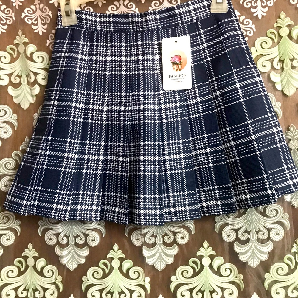 Classic & Fashion Blue Pleated Tennis Skirt New